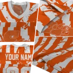 customized sam houston bearkats stripe splatter orange jersey best selling