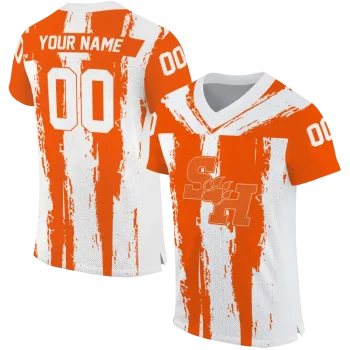 customized sam houston bearkats striped texture orange jersey best selling