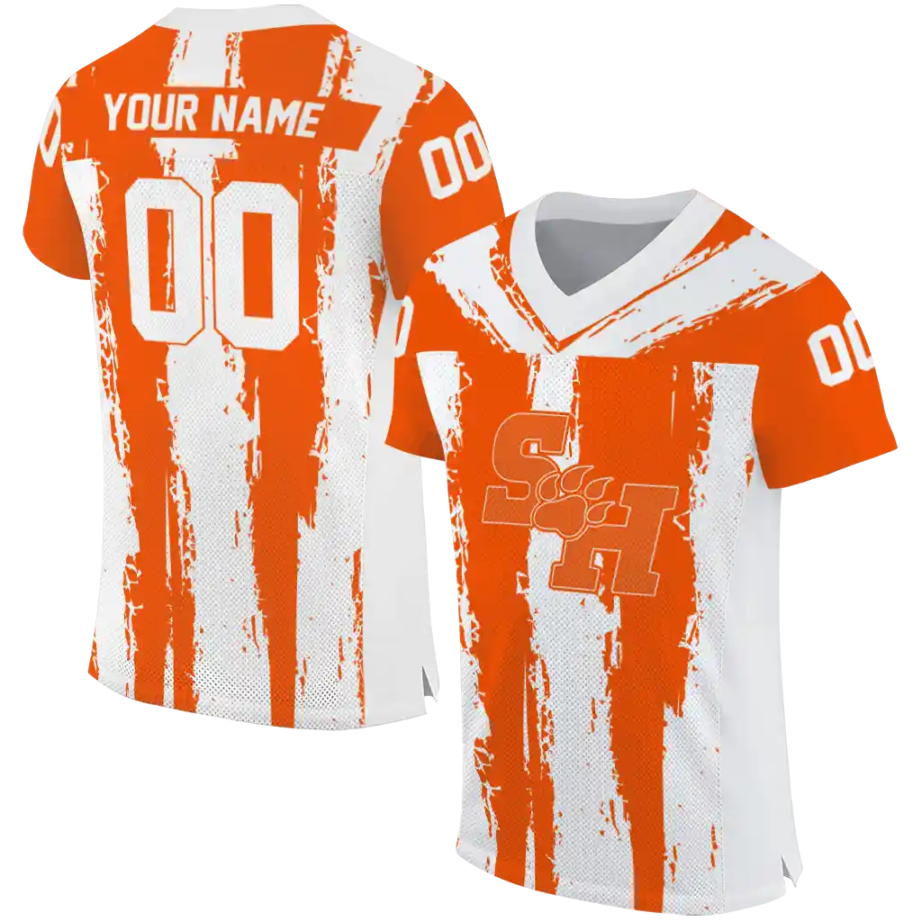 customized sam houston bearkats striped texture orange jersey best selling customized sam houston bearkats striped texture orange jersey best selling