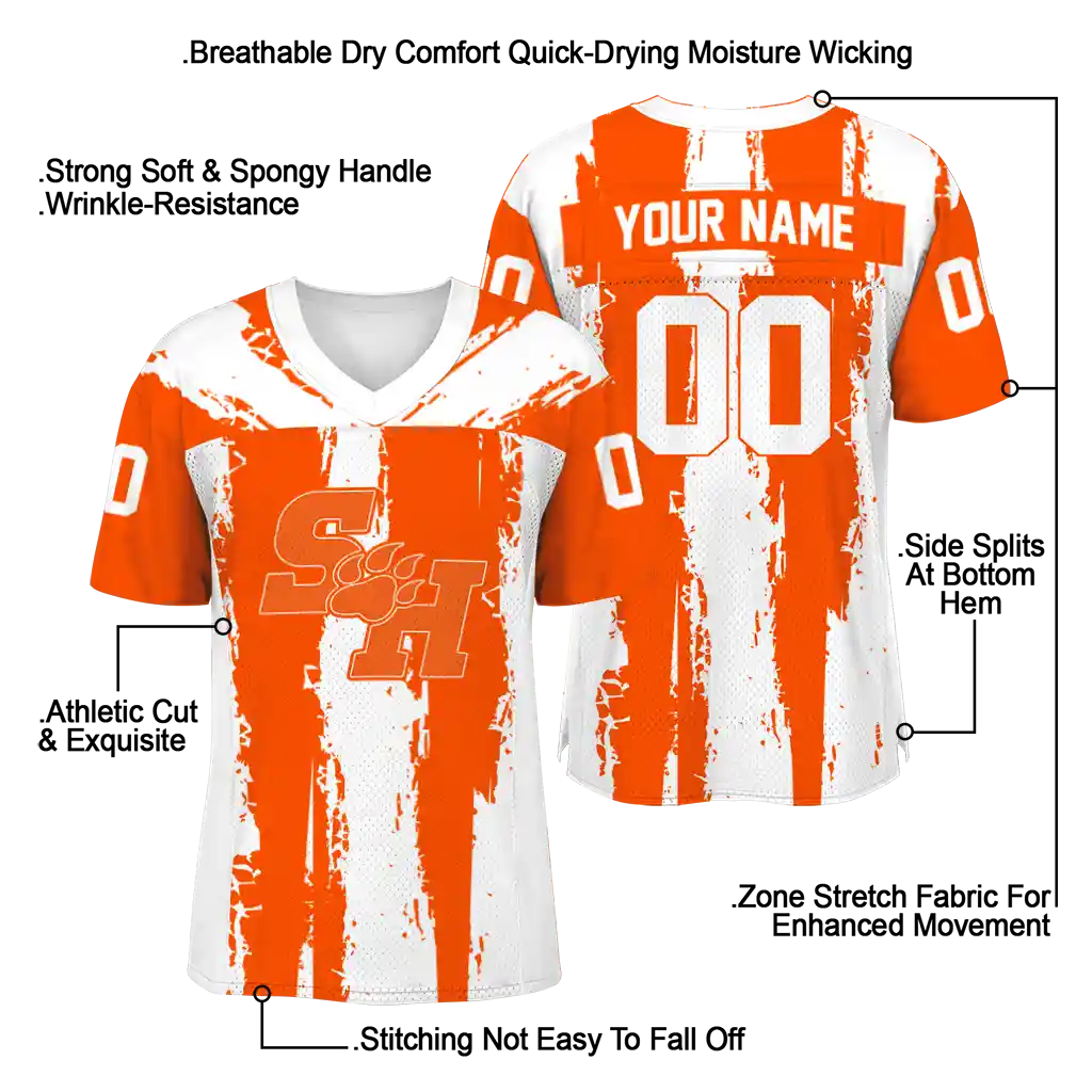 customized sam houston bearkats striped texture orange jersey latest model customized sam houston bearkats striped texture orange jersey latest model