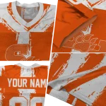 customized sam houston bearkats striped texture orange jersey best selling