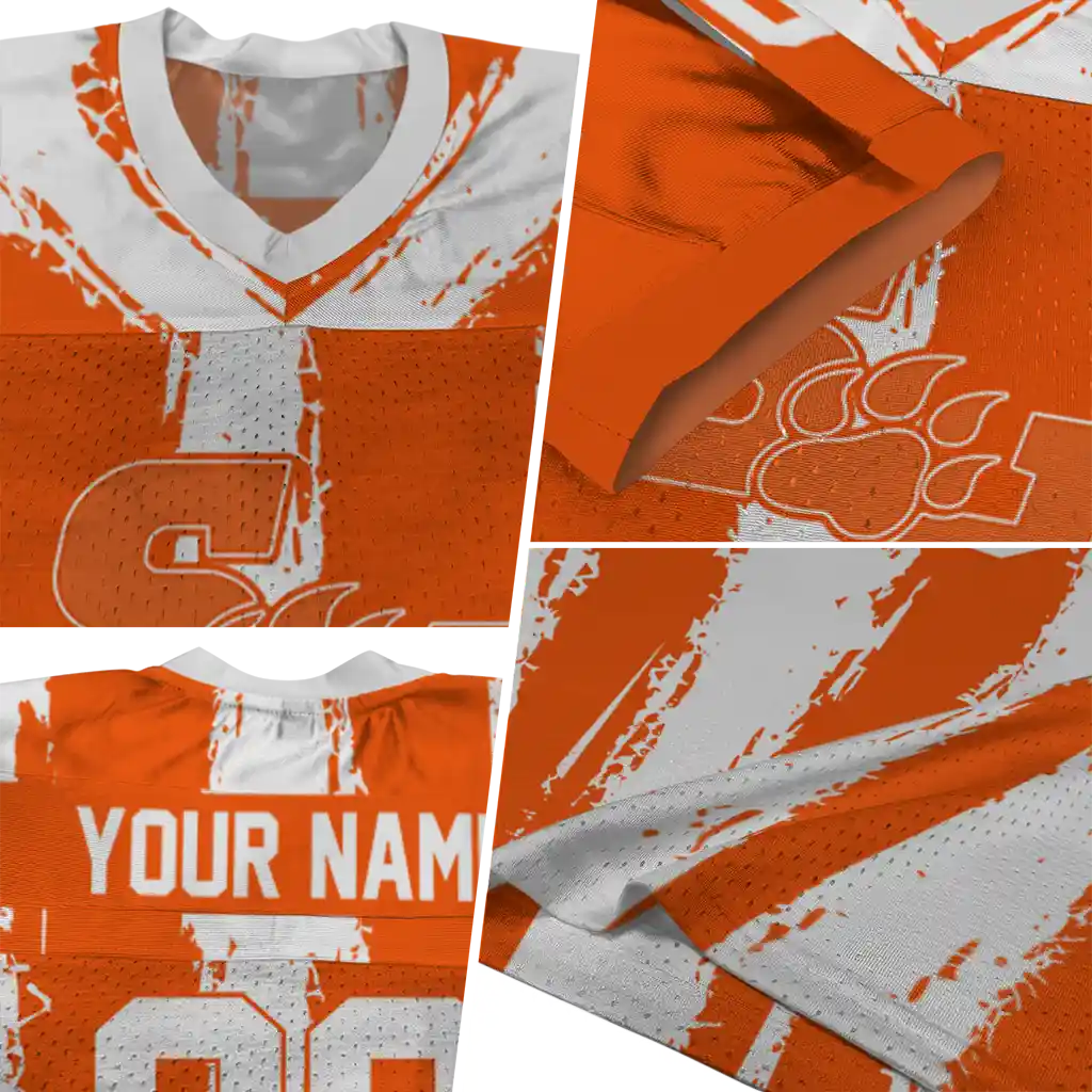 customized sam houston bearkats striped texture orange jersey new arrival customized sam houston bearkats striped texture orange jersey new arrival