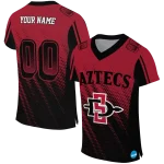 customized san diego state aztecs halftone flow red black jersey best selling