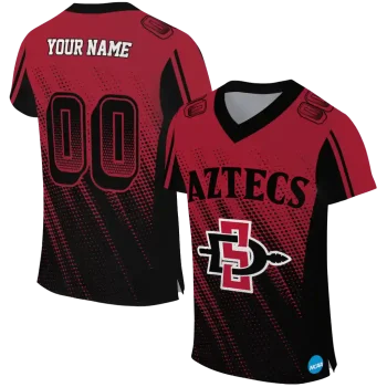 customized san diego state aztecs halftone flow red black jersey best selling