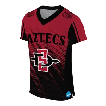 customized san diego state aztecs halftone flow red black jersey fashion forward