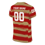 customized san francisco 49ers art stripe red jersey best selling