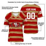 customized san francisco 49ers art stripe red jersey best selling