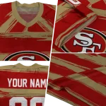 customized san francisco 49ers art stripe red jersey best selling