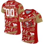 customized san francisco 49ers camo shatter red jersey best selling