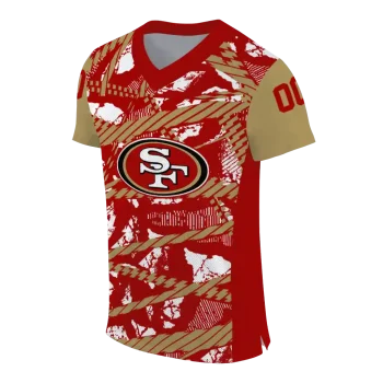 customized san francisco 49ers camo shatter red jersey fashion forward