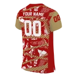 customized san francisco 49ers camo shatter red jersey best selling