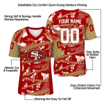 customized san francisco 49ers camo shatter red jersey best selling