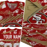 customized san francisco 49ers camo shatter red jersey best selling