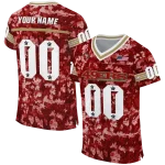customized san francisco 49ers camouflage abstract red jersey best selling