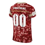 customized san francisco 49ers camouflage abstract red jersey best selling