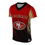 customized san francisco 49ers halftone fade red black jersey best selling