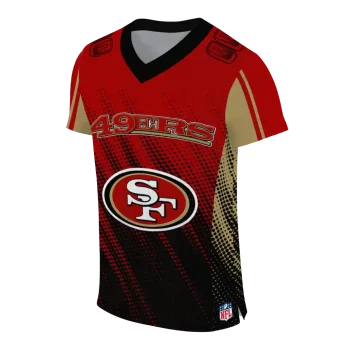 customized san francisco 49ers halftone fade red black jersey fashion forward