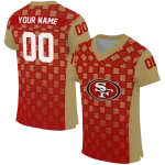 customized san francisco 49ers stacked rectangle red jersey best selling