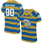 customized san jose state spartans art stripe blue jersey best selling