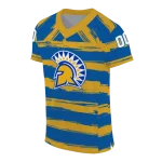 customized san jose state spartans art stripe blue jersey best selling
