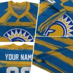 customized san jose state spartans art stripe blue jersey best selling