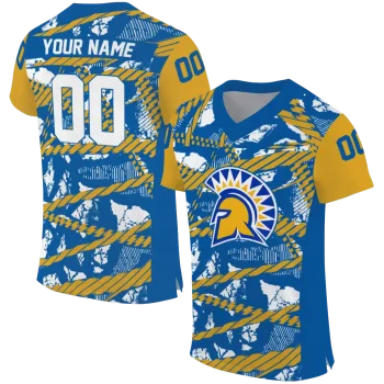customized san jose state spartans camo shatter blue jersey best selling