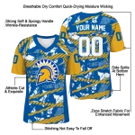 customized san jose state spartans camo shatter blue jersey best selling