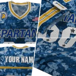 customized san jose state spartans camouflage abstract blue jersey best selling