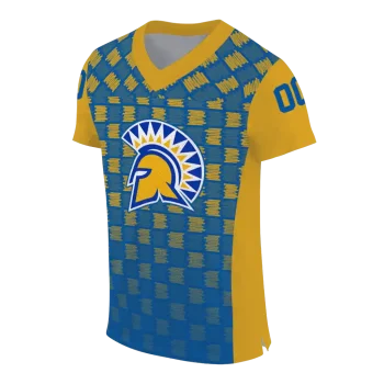 customized san jose state spartans stacked rectangle blue jersey fashion forward
