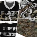 customized saskatchewan roughriders antler skull camouflage hunting jersey best selling