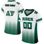 customized saskatchewan roughriders halftone sweep white black jersey best selling