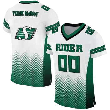 customized saskatchewan roughriders halftone sweep white black jersey best selling
