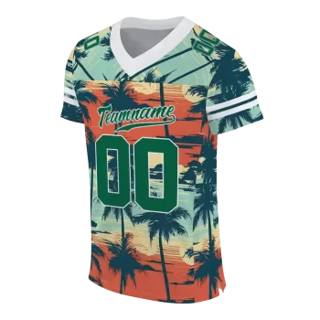 customized saskatchewan roughriders horizon palm sunset jersey fashion forward