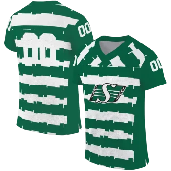 customized saskatchewan roughriders layered grids green jersey best selling