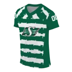 customized saskatchewan roughriders layered grids green jersey best selling