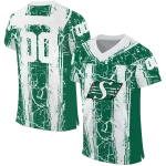 customized saskatchewan roughriders rugged stripes green jersey best selling