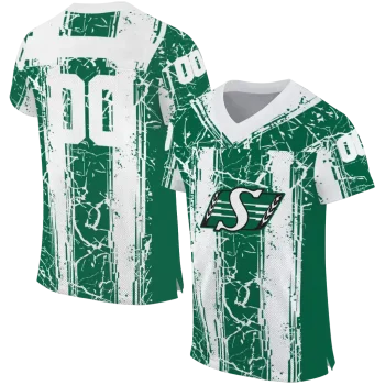 customized saskatchewan roughriders rugged stripes green jersey best selling