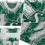 customized saskatchewan roughriders rugged stripes green jersey best selling
