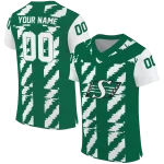 customized saskatchewan roughriders stripe block green jersey best selling