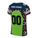 customized seattle seahawks brushstroke xs green black jersey best selling