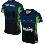customized seattle seahawks halftone fade blue black jersey best selling