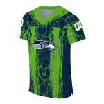 customized seattle seahawks rugged stripes blue jersey best selling