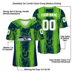 customized seattle seahawks rugged stripes blue jersey best selling