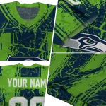 customized seattle seahawks rugged stripes blue jersey best selling