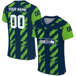 customized seattle seahawks stripe block blue jersey best selling