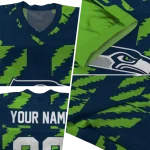 customized seattle seahawks stripe block blue jersey best selling