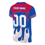 customized smu mustangs dripping flames blue white jersey best selling