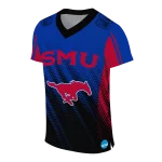 customized smu mustangs halftone flow blue black jersey best selling