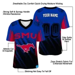 customized smu mustangs halftone flow blue black jersey best selling