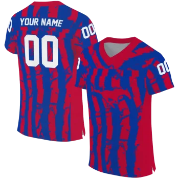 customized smu mustangs stripe splatter blue jersey best selling